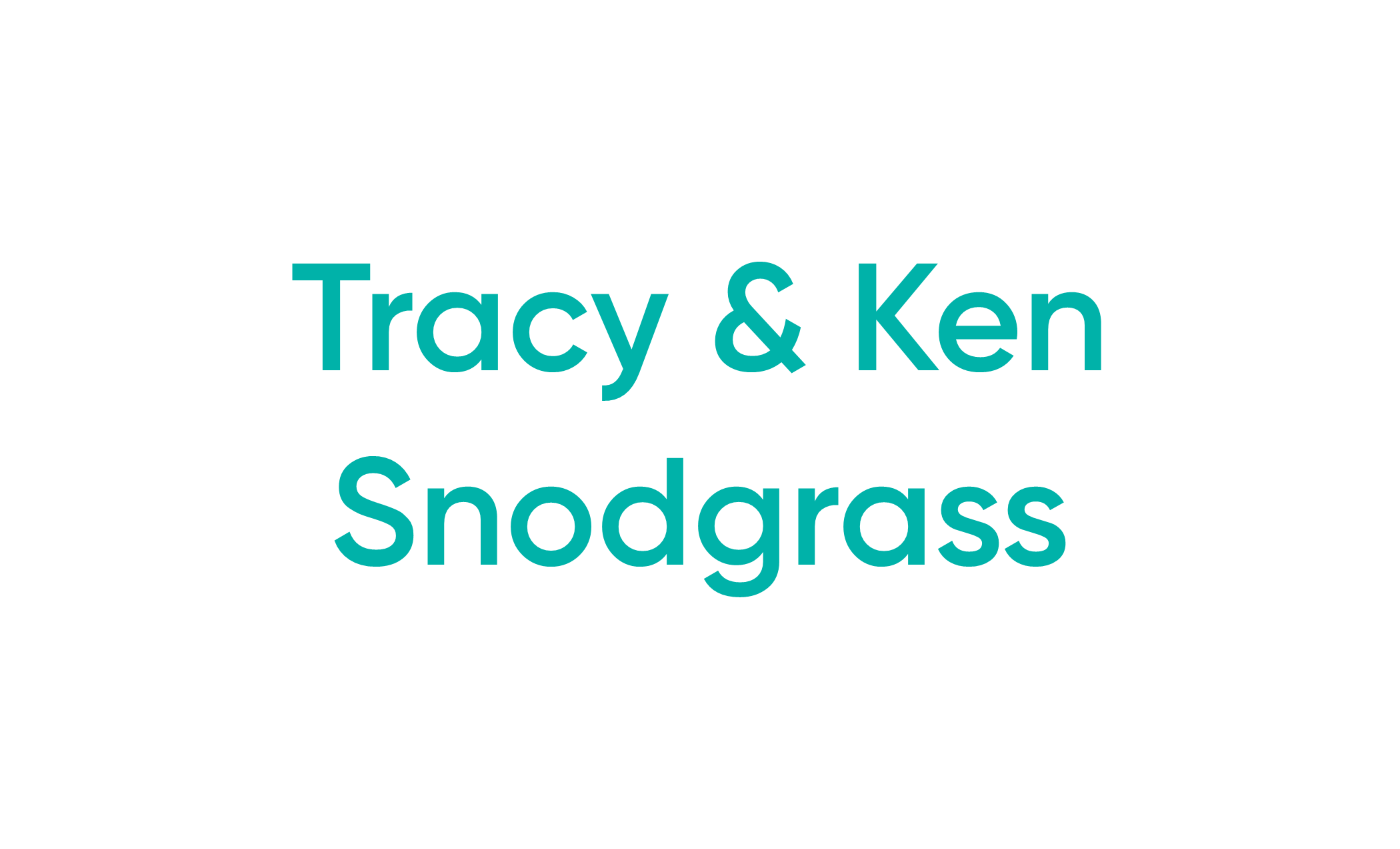 Tracy & Ken Snodgrass