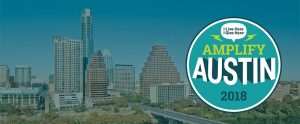 Amplify Austin banner with logo