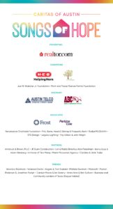 Caritas of Austin Songs of Hope event poster